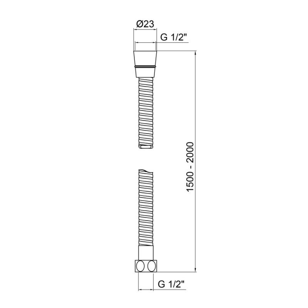 Шланг Lidz Niagara 12 1,5 м LDNIA12CRM35460 Chrome